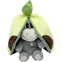 Breathing Cute Plushies, Avocado Donkeys with With Calming Music And Lights, Donkey Plush Toy (32cm), Reversible Cute Plush, Ideal for Cuddling and Collecting, (Green)