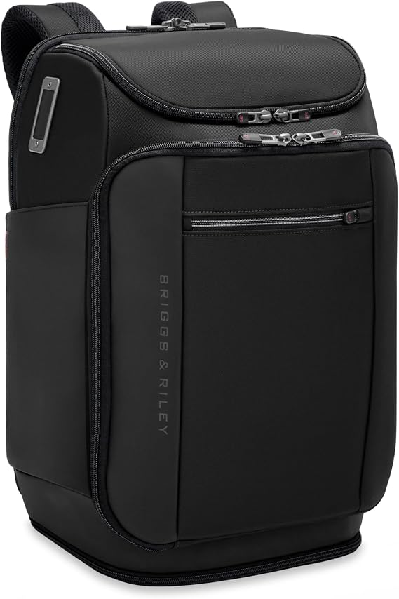 Briggs & Riley ZDX U-Zip Carry-On Travel Backpack, Shoe Compartment, Black