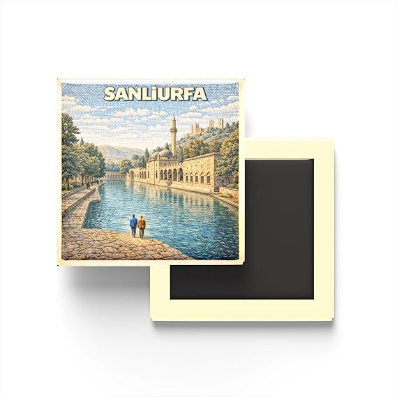 Buzdolap Magneti - Türkiye - Siirt - Retro Tema - 9x9 cm