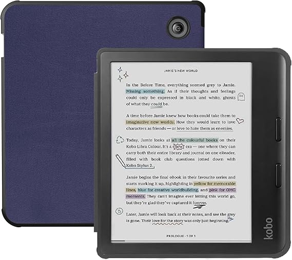 Case for 7" Kobo Libra Colour/Libra 2 eReader Premium PU Leather Cover