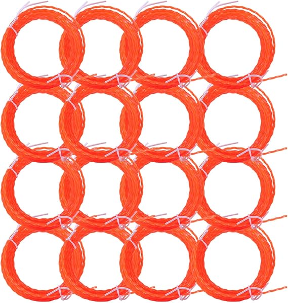 ERIOUCON 16 Pack AL2420P Replacement Twisted 095 Trimmer Line for All EGO 15-Inch String Trimmers, 14Ft Per Roll Heavy Duty Weed Eater String