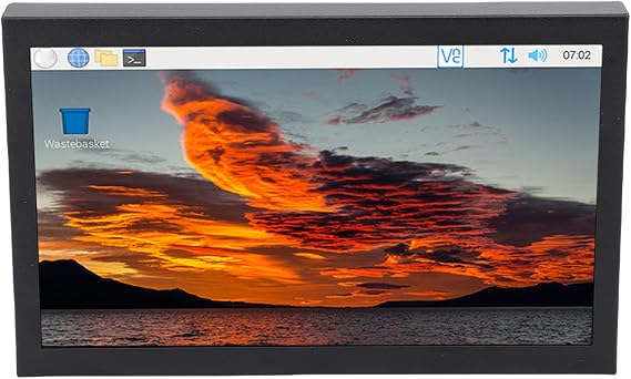 7 Inch Gaming Second Display Screen, 1024x600 Resolution Portable PC Computer Monitor with High Definition Multimedia Interface VGA AV Inputs for System RasPi NANO Devices