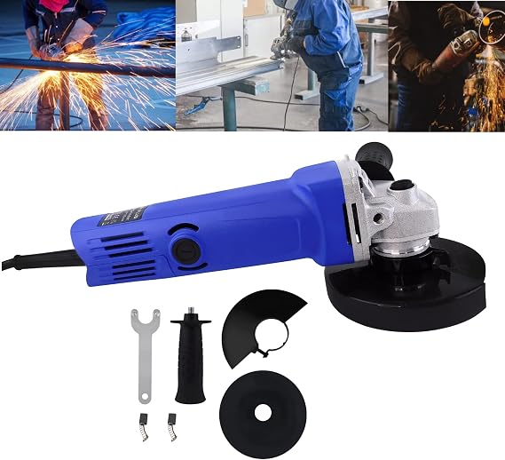 2000W Hand Held Angle Grinder with 2 Position Adjustable Handle, 115mm 4.5 inch 240V 12000rmp Angle Grinder Tools, Fast Heat Dissipation, Safety Guard for Grinding/Cutting [Energy Class A+++]