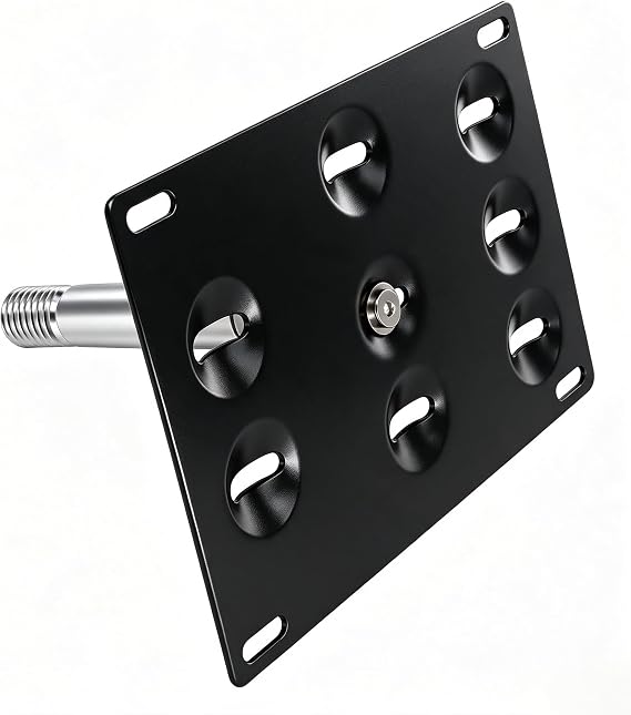 HiSport License Plate Holder Front Bumper Relocator Adapter Support Holder