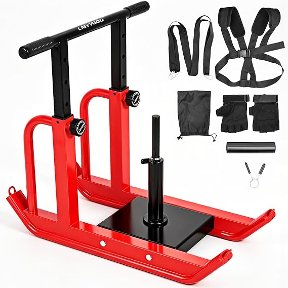 Heavy-Duty Training Sled, 5-Level Height Adjustment, Push/Pull Dual-Use