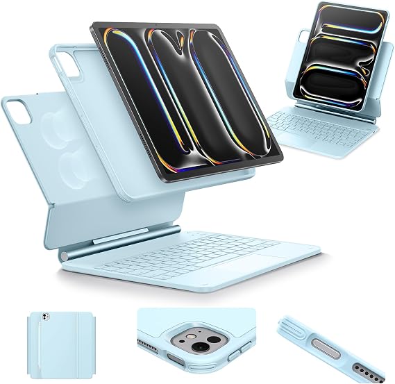 ESR for iPad Pro 13 Inch Case with Keyboard M5/M4,Multi-Mode Magnetic Stand