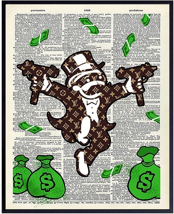 Fashion Urban Street Art Graffiti Wall Art Print Cool Upcycled Dictionary Poster for Home Decor - Room Decorations for Dorm, Office, Teens Bedroom - 8x10 Unframed Photo