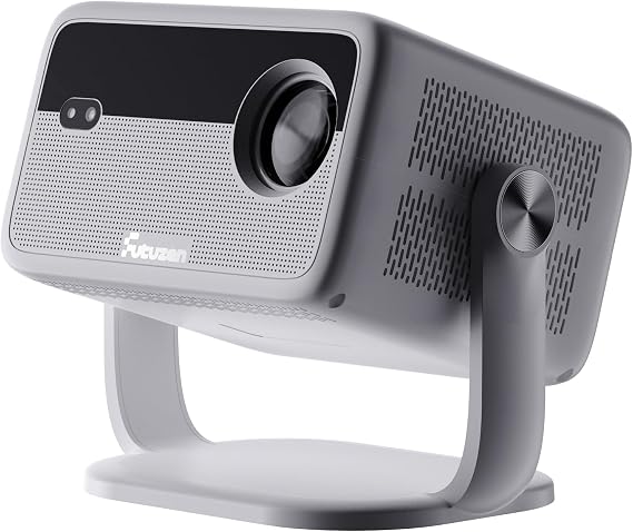 Smart Android Projector with 4K 8K Support, 600 ANSI, 360 Rotatable Mini Projector with Wifi6 and Bluetooth5.2, Auto Keystone & Electric Focus 1080P Portable Movie Phone Proyector for Home Outdoor