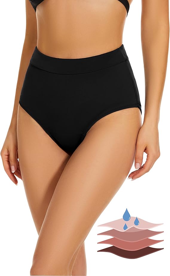 Period Swimwear Leakproof Bikini Swim Bottoms for Teens Girls Women