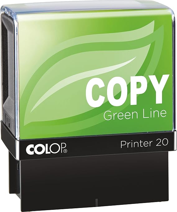 COLOP Green Line Copy Stamp - Red Ink | 148233 | 37x13mm Eco-Friendly Office Word Stamp