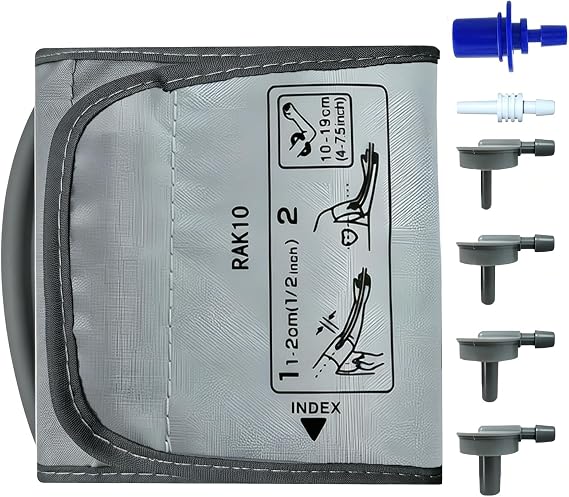 Small Blood Pressure Cuff for Omron BP Monitors,10-19cm Adjustable BP Monitors Home Use Cuff for Small Arm,Includes 6 Connectors,Compatible with Universal Blood Pressure Machine(BP Cuff Included Only)