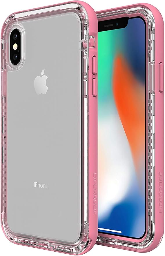 LifeProof Next - Premium, Two-Piece, Drop Proof, Dirt Proof, Snow Proof Clear Case for iPhone X/Xs - Cactus Rose