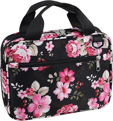 Bible Covers for Women Girls Bible Case Large Size with Pockets Strap Zipper Lds Bible Book Carrying Case for Mother Ladies Inspiring Christmas Gifts Bible Journal Protective Carrier Church Floral