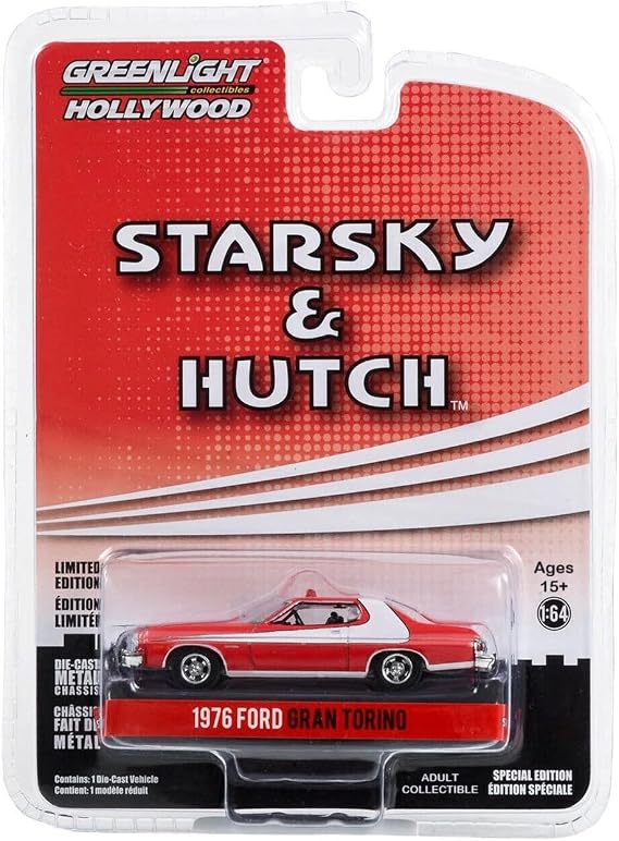 Greenlight 1:64 Scale Hollywood Series Starsky & Hutch 1976 Gran Torino Diecast Model Car 44780-A
