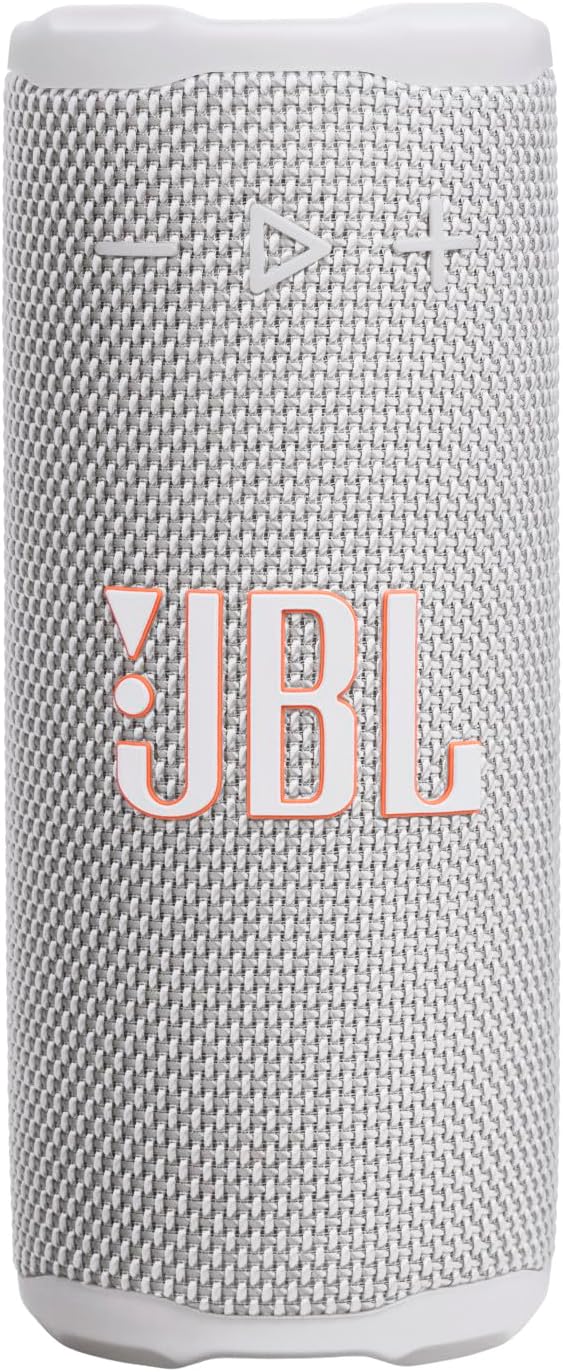 JBL Grip Bluetooth hoparlör, Beyaz, JBL Pro ses, AI Sound Boost, IP68 su geçirmez ve toz geçirmez, ambiyans aydınlatması, 14 saate kadar çalma süresi, Auracast çoklu hoparlör bağlantısı, JBL