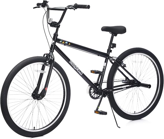 26 Inch Freestyle Bike for Teens and Adult Bikes, BMX Bike Steel Frame Single-Speed with 2 Pegs, Front Caliper Brake and Rear V Brake, Bicycles for Men and Women, Multiple Colors