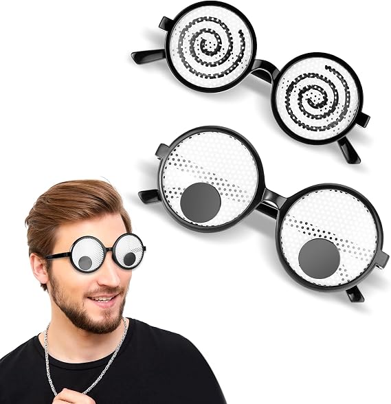 Qianyu Halloween Decorations Googly Eyes Glasses (Style 1/2, 2)