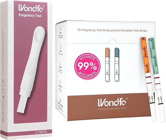 Wondfo10 Count Pregnancy and 40 Count Ovulation Test Strips+3 Count Pregnancy Test