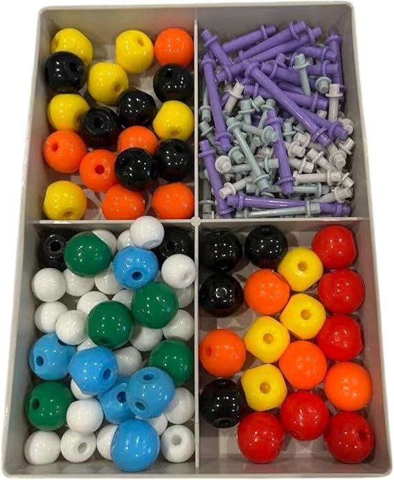 1864 Molecular Model Student Kit 154-Piece Chemistry and Biology Set with 74 Atoms and 80 Bonds STEM Learning Tool for Classroom, Homeschool, and Science Education