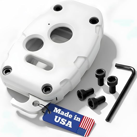 USA-Made for Honda Key Fob Shell | Crack-Resistant & Durable | Seamless Fit | Enhanced Longevity & Functionality | Integrated Bottle Opener | Easy DIY Installation (White, 3 Button)