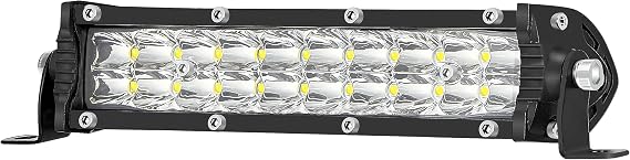 7 Inch Slim LED Light Bar for Truck Tractor, 12V-60V Small LED Work Light Pods Rear Fog Lights 60W 6000lm, ATV Lawn Mower Golf Cart Pit Dirt Bike MTB Baja eBike Mods Night Riding Headlight