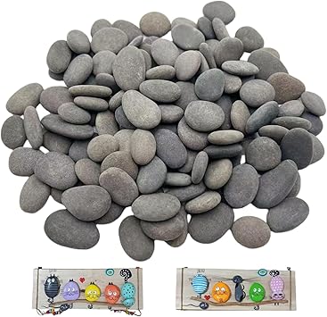 CYLHCM 100PCS Tiny Painting Rocks,DIY Pebble for Painting Detail-Painting Smooth Surface Stones,Arts,Crafts, Garden,0.6 to 1.0 inches,Hand Picked Rocks for Painting
