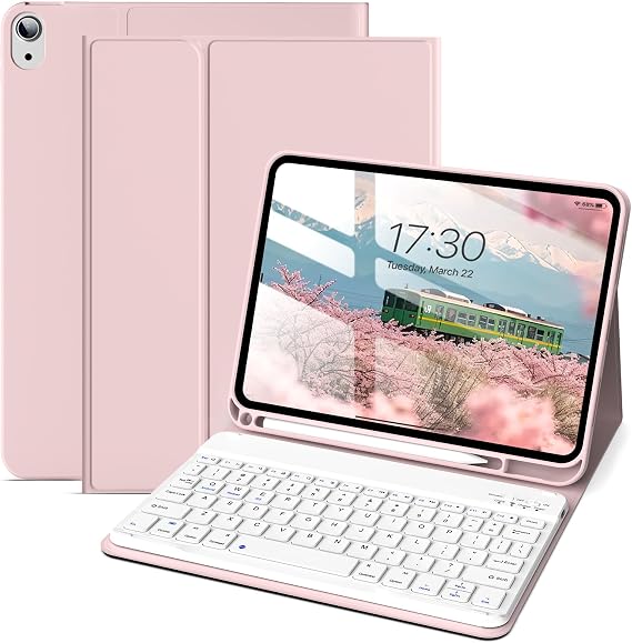 iPad 11/10th Generation Case, JKSML Wireless Detachable Folio Keyboard Cover with Keyboard for 11" A16 2025 10th Gen 10.9 Inch 2022 Wireless Detachable Folio Keyboard Cover Thin & Lightweight with