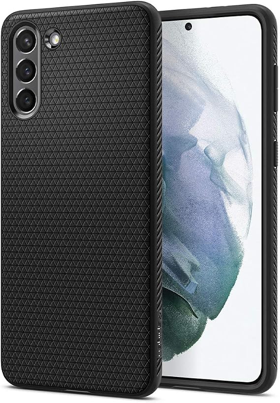 Spigen for Galaxy S21 Case, Liquid Air [No Magnet Ring] [Military-Grade Protection] - Matte Black