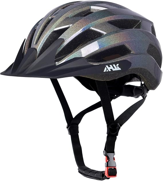 Youth Adult Road Bike Helmet, Men Women Adjustable Mountain Bicycle Helmet with Detachable Visor, 2 Sizes for Age 8-14+ Youth, Kids, Adult