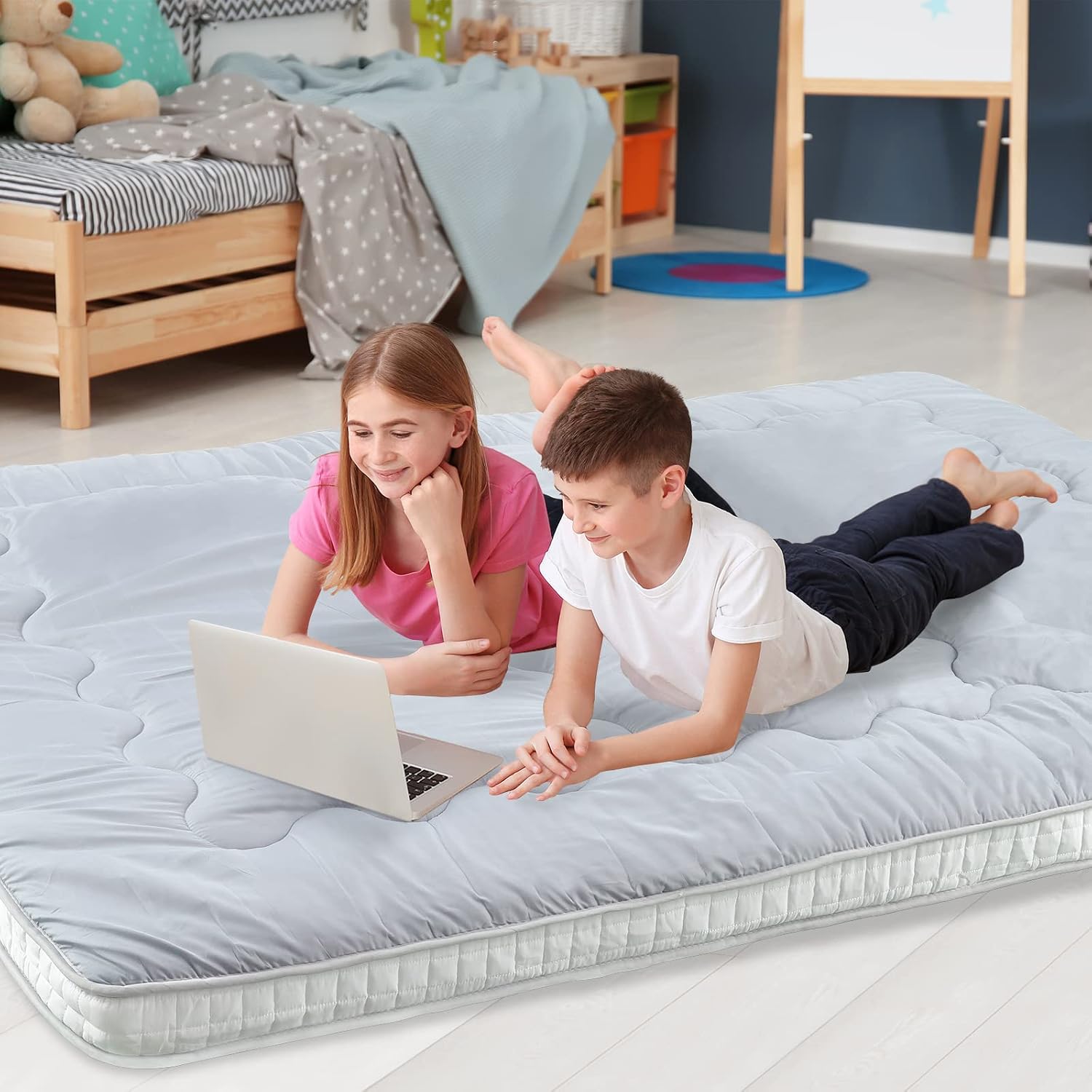 NeuType Futon Mattress Extra Thick Sleep Mat for Adults, Kids - Suitable for Camping, Road Trip, Guest Room, Japanese Futon Mattress, Twin Size