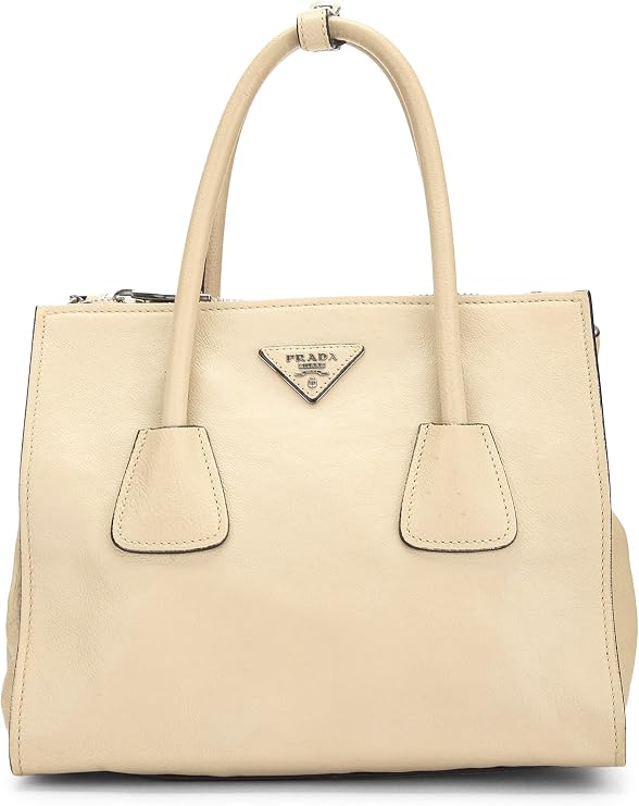 Pre-loved Beige Vitello Daino Convertible Handbag Small, Beige