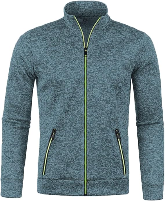 Men's Sweatshirt Track Jackets Full Zip Tops Casual Slim Fit Coat Workout Running Athletic Active Lightweight Jacket With Pockets, S-5XL
