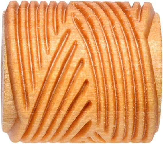 MKM Pottery Tools Wood Mini Handle Rollers for Clay (MRX-04 Big Braids)