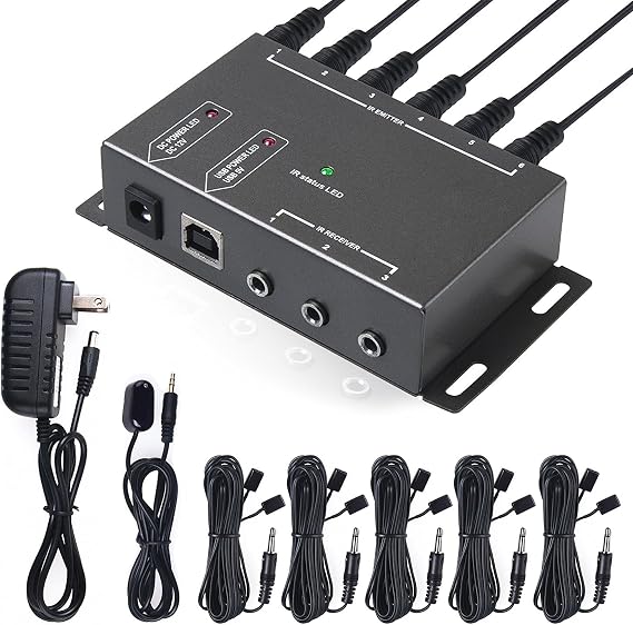 IR Repeater System Infrared Remote Extender Kit Control Up to 10 Devices