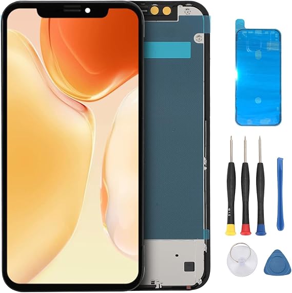 6.1 inch Phone Screen Assembly, Premium Incell Touch Display Digitizer Glass with 3D Touch Support, HD Resolution Anti-Fingerprint Coating for XR A2108, Includes Repair Tool Kit