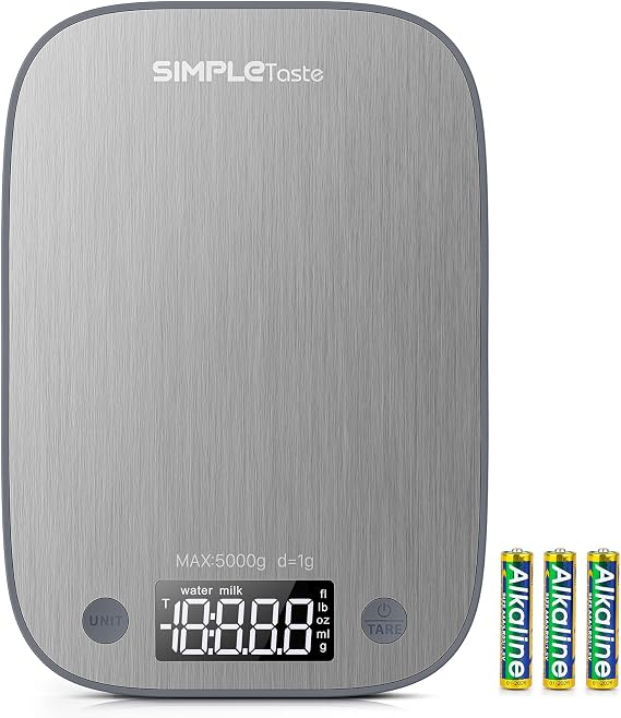 SIMPLETASTE Milk Frother, 4-in-1 Electric Automatic Milk Steamer, Silver