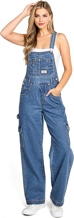 90s Retro Dungaree Utility Denim Twill Canvas Jumpsuit Overalls