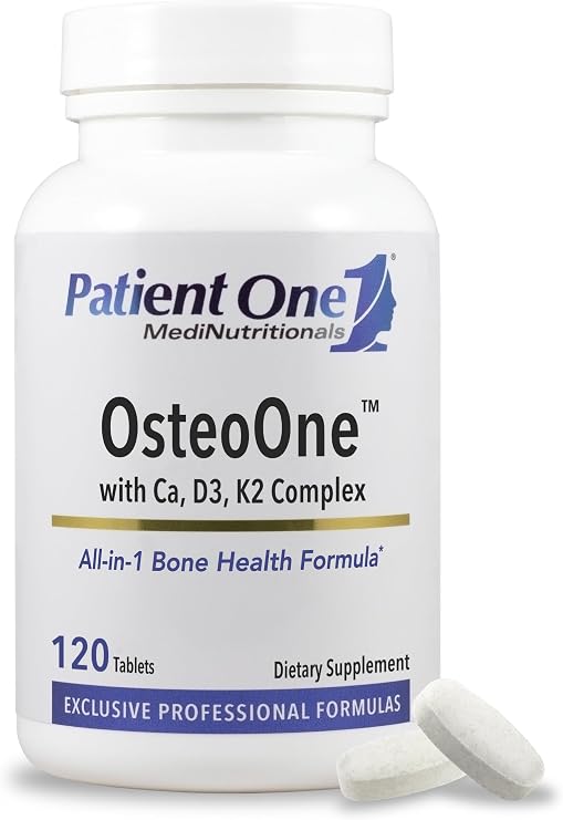 Patient One OsteoOne | Bone Health Support | Calcium, D3, K2 | 120 Tablets