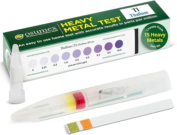 Heavy Metal Test Kit Thallium Kit 1 Pack - Home Water Testing Kit, Drinking Water Test Kit for Home, Heavy Metal Test Kit for Humans, Metal Testing Kit for Urine, Food, Water & Other Materials