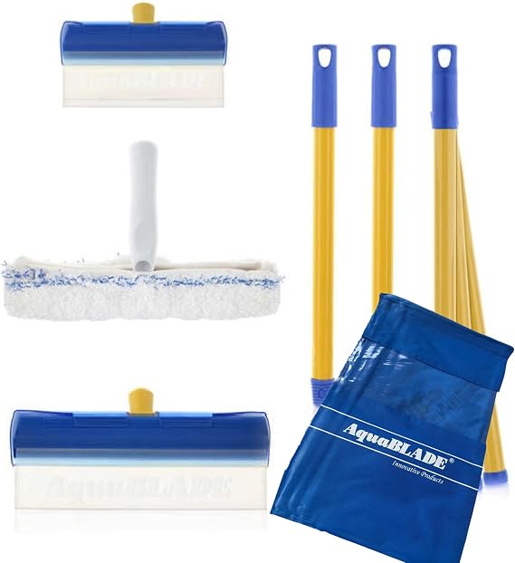 Aquablade® B THE ORIGINAL | Silicone Squeegee with Reservoir | Window Cleaning Kit | Professional Quality Squeegee | HS Code 9603909900 | REX No. ITREXIT04942720287