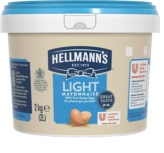 Hellmann's Light Mayonnaise, Catering Mayonnaise, 2 Litre Tub