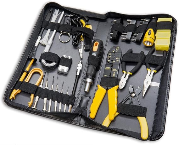 58 Piece Tool Kit for Handyman, Computer Technician, and Electrician