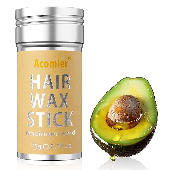 Acomler Hair Wax Stick, Wax Stick for Hair, Hair Stick for Flyaways, Fly Away Stick for Hair Non-greasy, Bun Maker Styling Waxes, Styling Cream Pomade