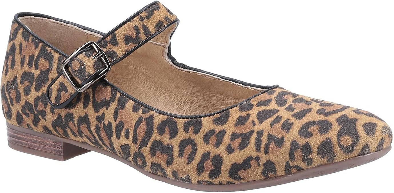 Hush Puppies Women's Melissa Strap Mary Jane Flat, Leopard, 6 UK