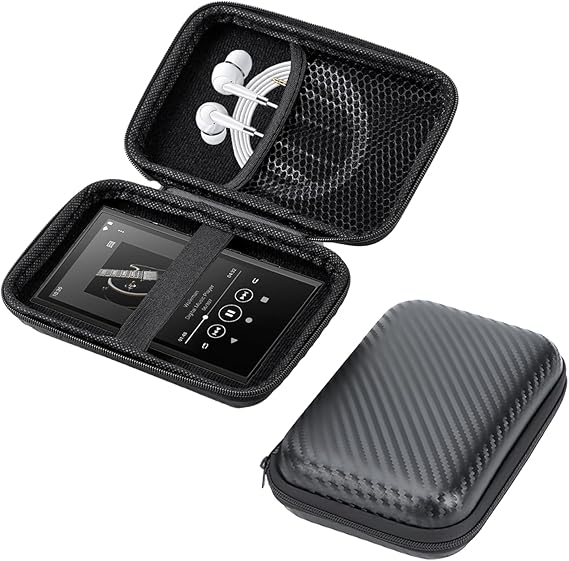 Compatible with Oilsky M303 PRO 4 Inch MP3 Player Case,Durable EVA Carrying Case,Shockproof & Lightweight Protective Cover,toergy Fit for Earbuds, USB Cable and More,Black