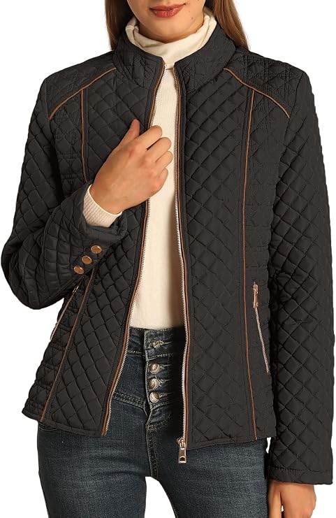 BELLIVERA Women's Transition Jacket Winter Warm Quilted Lightweight Long Cardigan Puffer Coat