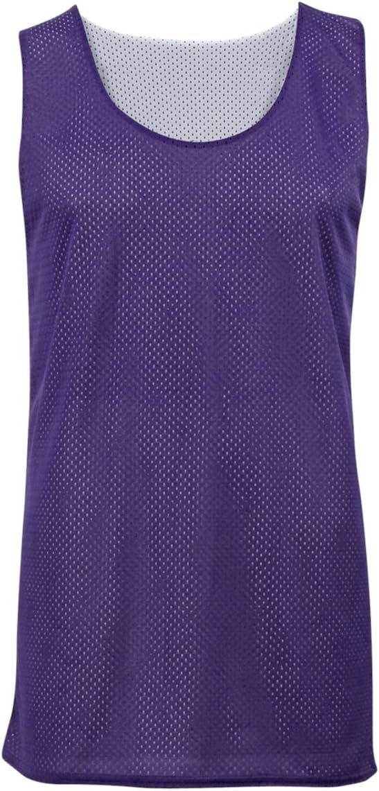 Badger Sport Purple/White Youth XS Reversible Mesh Tank Top Jersey Uniform