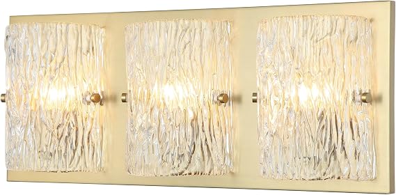 Varaluz Morgan Bathroom Vanity Light - 3-Light - Satin Brass