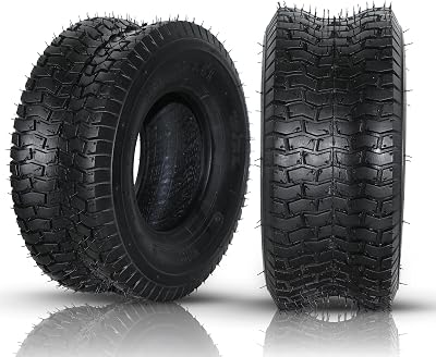13x5.00-6 Lawn Mower Garden Tires 13x5.00x6 Tractor Golf Cart Turf Tires 4 Ply Tubeless Pack of 2