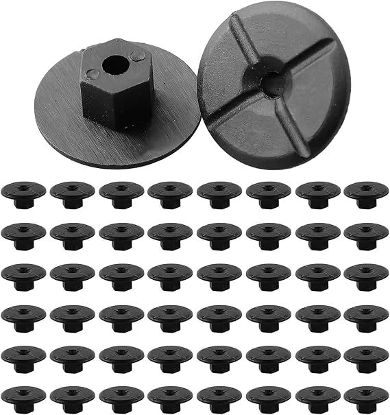 Plastic Wing Nuts,50 PCS Car Fastening Clips & Body Screws for Wheel Arch Trim Splash Guard Undertray Bumper Wheel Housing Liner Hardware Fixing Set Black Clamp Nuts